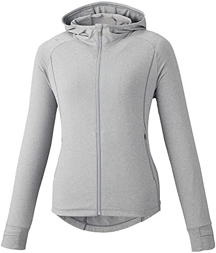 [ミズノ] トレーニングウェア フルジップフーディジャケット 32MC1865 レディース グレー杢 Sサイズ