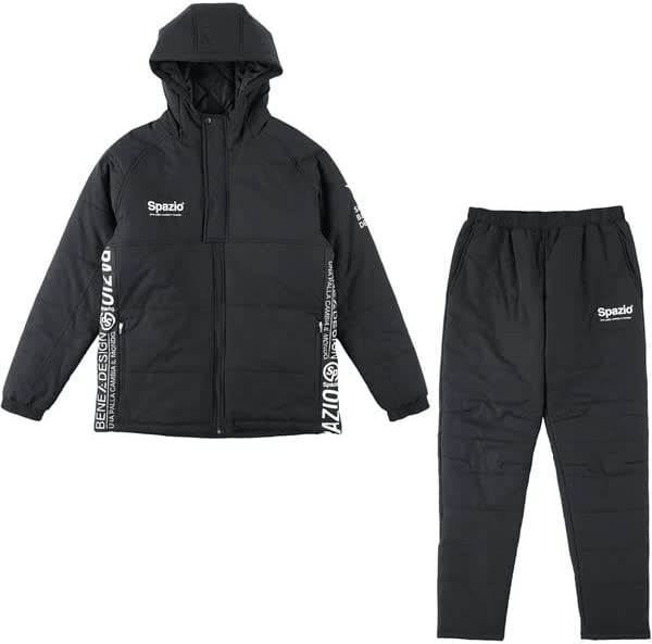 spazio(スパッツィオ) SPAZIO ナカワタセットアップ フットサルウインド スーツ (tp0607-02) ブラック Oサイズ