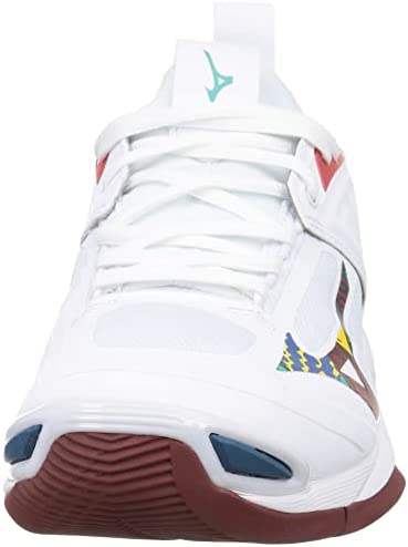 [ミズノ] バレーボールシューズ ウエーブモーメンタム 2 ホワイト×レッド×グリーン 31.0 cm 2.5E