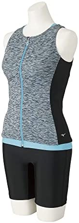 MIZUNO(ミズノ) スイム 水泳 フィットネス 水着 ジム用 レディース セパレーツ(ファスナー)(股下18cm) N2JG2341 24:ターコイズ サイズ:M