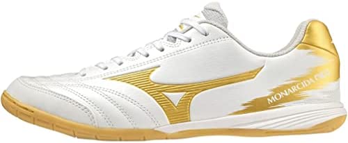 [ミズノ] フットサルシューズ モナルシーダ NEO SALA PRO IN 屋内 幅広 インドア ホワイト×ゴールド 24.5 cm 2E