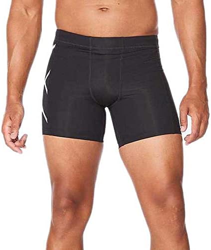 ツー・タイムズ・ユー（2XU） コンプレッション 1/2ショーツ MA4508B-BLK/SIL （ブラック×シルバー/ＳＳサイズ/Men's）