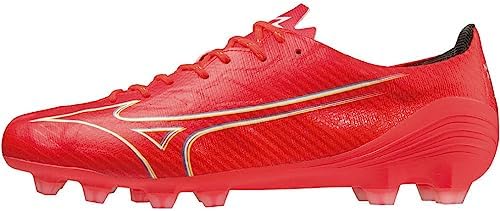 [ミズノ] サッカースパイク α アルファ PRO フットボール 部活 軽量 メンズ フェアリーコーラル×ホワイト×ボルト 27.0 cm 2E