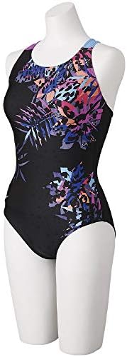 MIZUNO(ミズノ) スイム フィットネス水着 ストロークワン ワンピース N2JA1309 レディース 大人 97 ブラック×パープル サイズS