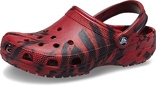 クロックス（crocs） スポーツサンダル クラシック マーブル クロッグ レッド ブラッグ 206867-6EO-2023 （レッド×ブラック/24.0cm）の通販は 7,154円