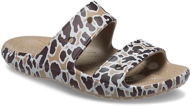 クロックス(crocs) クラシック アニマルプリント サンダル 208614-2BY カーキ/レオパード(ヒョウ柄) 29cmの通販は