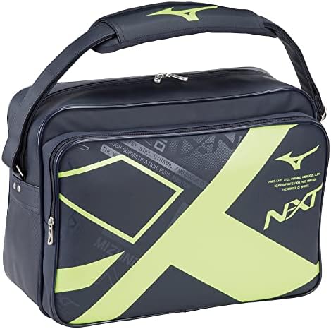 [ミズノ] NXT ショルダーバッグ L 大容量 通学 スポーツ用 部活 ユニセックス 33JS2003 ネイビー×ライム