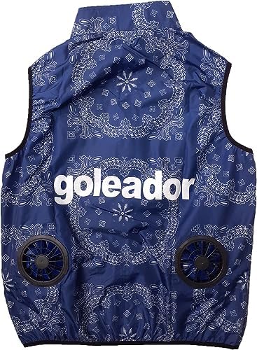 [ゴレアドール] エアーコンディショナー ファン付き ベスト(バッテリー無し) LLサイズ Dブルー(36) GD-129 ゴレアドール] エアーコンディショナー ファン付き ベスト(バッテリー
