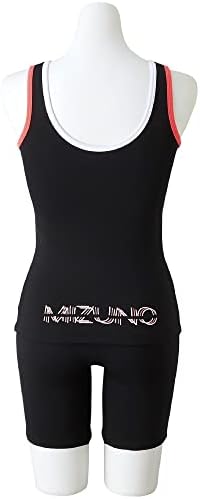 MIZUNO(ミズノ) スイム 水泳 フィットネス 水着 ジム用 レディース セパレーツ（３．５分丈）（股下１８ｃｍ） N2JG2844 96:ブラック/蛍の通販は