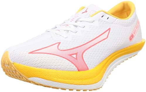 [ミズノ] 陸上シューズ ウエーブデュエル PRO QTR ホワイト/ピンク/イエロー 28.0 cm 2E