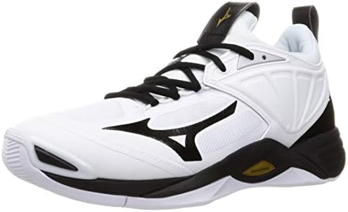 [ミズノ] バレーボールシューズ ウエーブモーメンタム 2 インドア ホワイト/ブラック/ゴールド 30.5 cm 2.5E