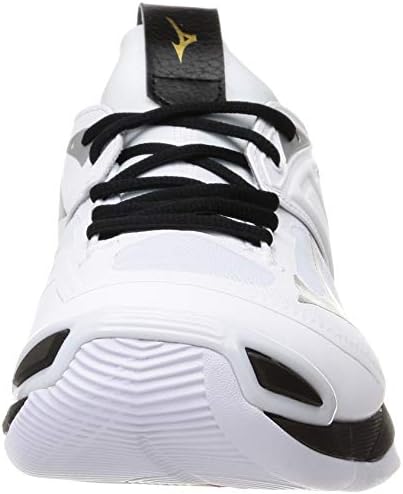 [ミズノ] バレーボールシューズ ウエーブモーメンタム 2 インドア ホワイト/ブラック/ゴールド 30.5 cm 2.5E