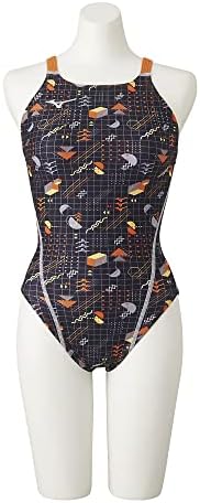 MIZUNO(ミズノ) スイム 水泳 競泳 練習用 レディース EXER SUITS エクサースーツ ミディアムカット N2MA2281 09:ブラック サイズ:XL