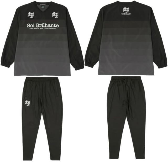 [ペナルティ] ハイス・ピステジャケット＆パンツセット サッカー フットサル ピステ 上下セット 23FW（POF3514 30/ブラック 150cm