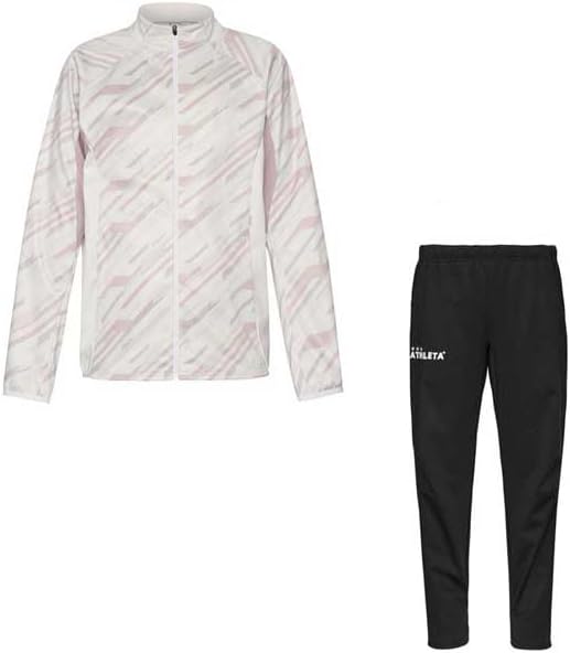 [アスレタ] サッカー フットサル ウェア ライトウルトラシェルジャケット パンツ ウインドブレーカー 防寒 02402-02403 (Mサイズ 10) WHT