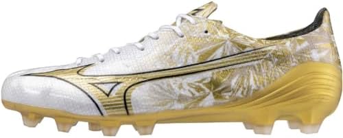 [ミズノ] サッカースパイク α アルファ ELITE フットボール 部活 軽量 ホワイト×ゴールド 29.5 cm 2E