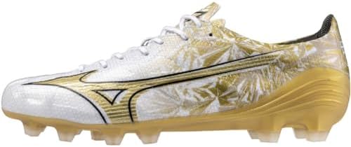 [ミズノ] サッカースパイク α アルファ PRO フットボール 部活 軽量 ホワイト×ゴールド 27.0 cm 2E