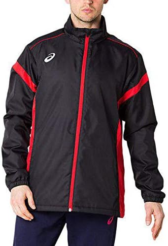 [アシックス] トレーニングウエア 裏トリコットブレーカージャケット 2031A898 メンズ パフォーマンスブラック/クラシックレッド XSサイズ
