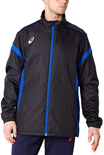 [アシックス] トレーニングウエア 裏トリコットブレーカージャケット 2031A898 メンズ パフォーマンスブラック ブルー Sサイズ