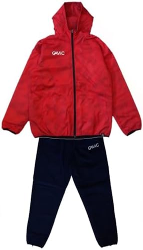 [ガビック] サッカー・フットサル トップス 中綿スーツフード付フルｚｉｐ（昇華） GA1047（RO）【ユニセックス】 RED/BLK Lサイズ