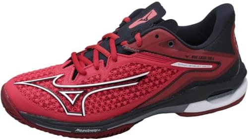 [ミズノ] テニスシューズ ウエーブエクシード TOUR 6 OC レッド×ホワイト×ブラック 27.5 cm 2E