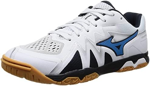 [ミズノ] 卓球シューズ ウエーブメダル RISE ホワイト/ブルー/ネイビー 25.0 cm 2E