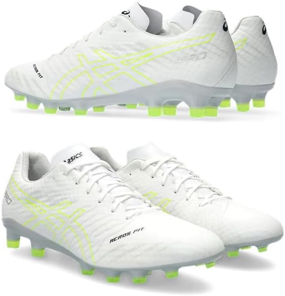 [アシックス] DS LIGHT ACROS PRO 2 1101A045.102 ホワイト×セーフティーイエロー サッカー スパイク 28.5cm 102