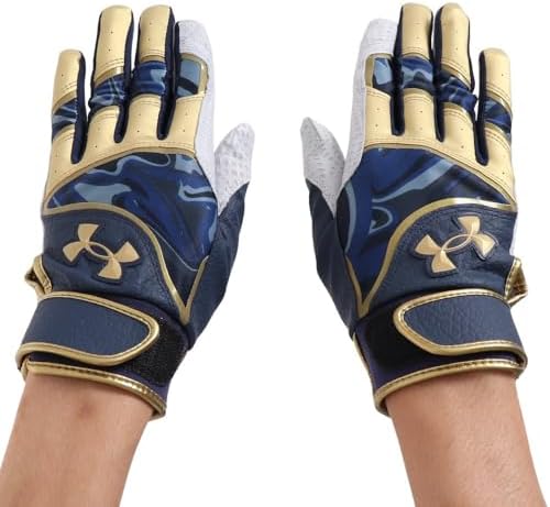 [アンダーアーマー] グローブ UAアンディナイアブル プロ バッティンググローブ(両手用) メンズ 1378246 Midnight Navy Gold Gold LGサイズ