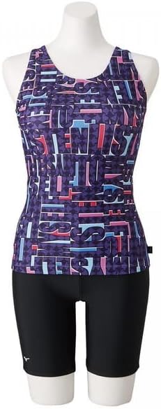 [ミズノ] アクアフィットネス用セパレーツ(3.5分丈)[レディース] N2JG185668 68：パープル Sサイズ