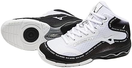 [ミズノ] フィットネスシューズ ウエーブダイバース DE 2 室内 スタジオ ジム エクササイズ ダンス ホワイト×ブラック×ライトグレー 27.0 cm 2E