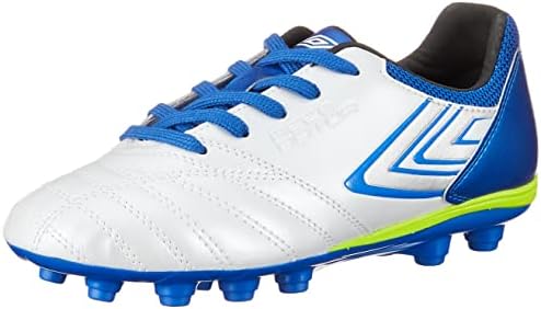 [アンブロ] スパイク サッカー アクセレイター MID JR WIDE HG フィット感 安定性 遮熱効果 子供 キッズ ジュニア ホワイトブルー 22.0 cm