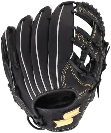 SSK(エスエスケイ) 少年軟式スーパーソフトオールラウンド用 野球 グローブ 軟式野球グローブ WJJ2 (90)ブラック L 左手用(右投げ)