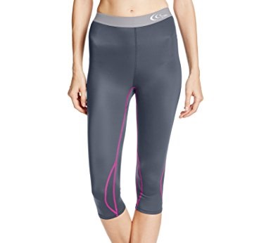 (シースリーフィット)C3fit テニス ellesse×C3fit プレイヤーズカプリタイツ 3FW0235E [レディース] NP ネイビーグレー×ピンク S