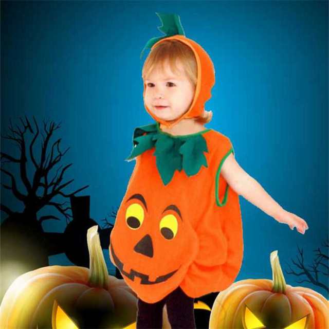即納 ハロウィン 衣装 子供 かぼちゃ コスプレ ベビー 女の子 男の子