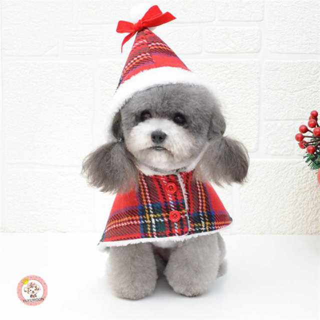 犬 服 サンタ 犬猫 クリスマス ケープ マント コスプレ Xmas