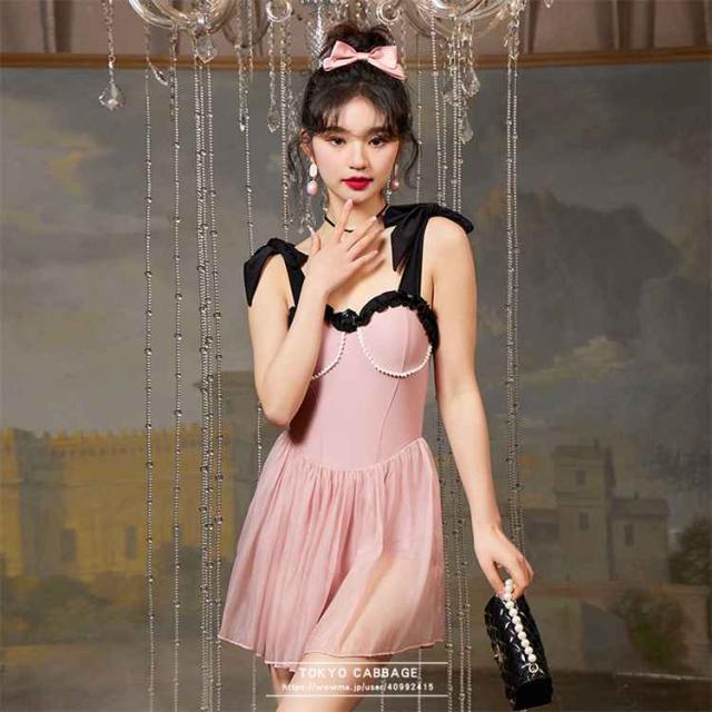 水着 レディース ワンピース水着 オールインワン 一体型ワンピース 体型カバー レディース水着　女性水着　みずぎ女性用 水着 レディース 水着 レディース　競泳 水着 　ビーチ水着 二の腕 太もも お尻 お腹 カバー mz-230317-59の通販は