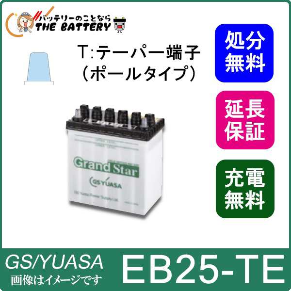 保証付 EB25 TE ポール端子 蓄電池 自家発電 GS YUASA ユアサ 小形電動車用鉛蓄電池