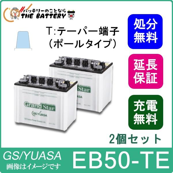 2個セット 保証付 EB50 TE ポール端子 蓄電池 自家発電 GS YUASA ユアサ 小形電動車用鉛蓄電池の通販は 49,548円