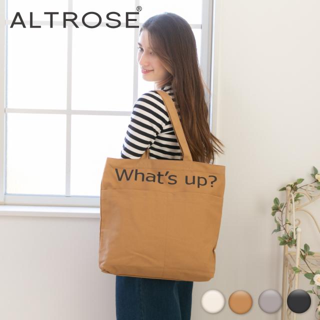 キャンバス トート 大きい ファスナー 大人 サイズ 大容量 11l エコバッグ キャンバストートバッグ ワッツアップ Altroseの通販はau Pay マーケット Altrose