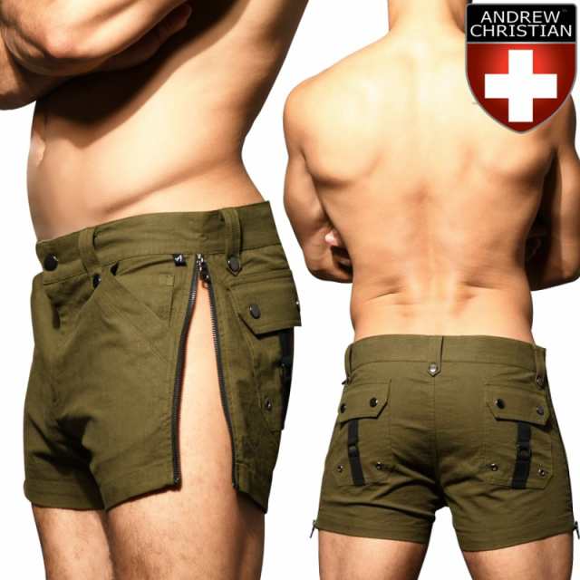 ショートパンツ ハーフパンツ アメカジ ミリタリー ショーツ アンクリ Andrew Christian アンドリュークリスチャン Capsule Army Shorts