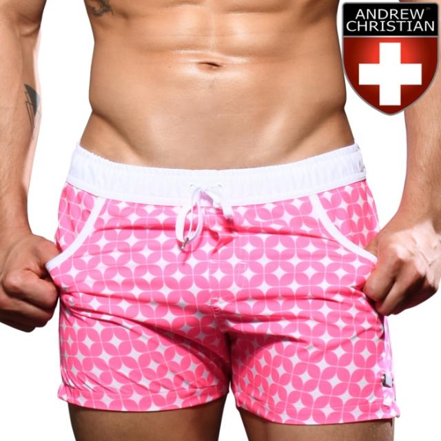海パン メンズ男性水着 ボクサー ショート丈 トランクスAndrew Christian アンドリュークリスチャン スイムショーツ Viceroy(70004)の通販は