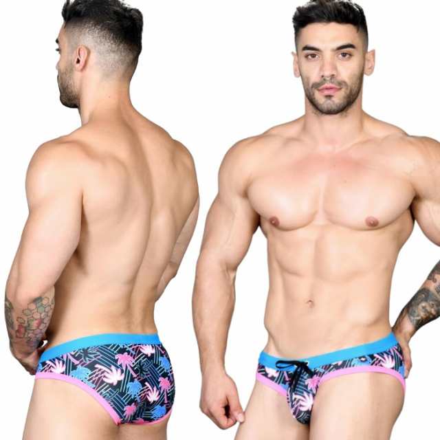 男性水着 メンズスイムウェア 競泳パンツ ビキニタイプ ブーメラン Andrew Christian アンドリュークリスチャンneon Palms Bikini Ac7778の通販はau Pay マーケット メンズランウェイ