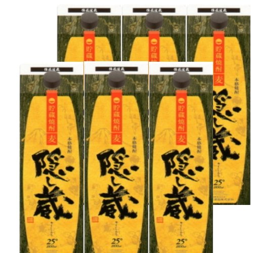 送料無料 麦焼酎 いいちこ 25度 パック 1800ml 6本 三和酒類