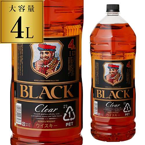 時間指定不可 ニッカ ブラックニッカ クリア 37度 ペット 4L×4本 RSL