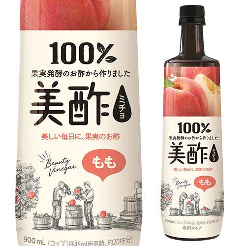 美酢 ミチョ もも 900ml お酢 飲めるお酢 フルーツ ビネガー 果実酢 健康酢 飲むお酢 希釈 韓国食品 飲料美酢 プティチェル 長sの通販はau Pay マーケット お酒の専門店リカマン