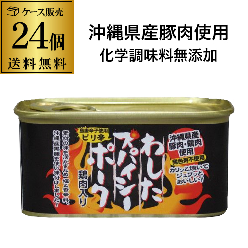 (2ケース買いがさらにお得) 沖縄ホーメル わしたスパイシーポーク 200ｇ 24缶 島唐辛子使用 化学調味料不使用 RSL
