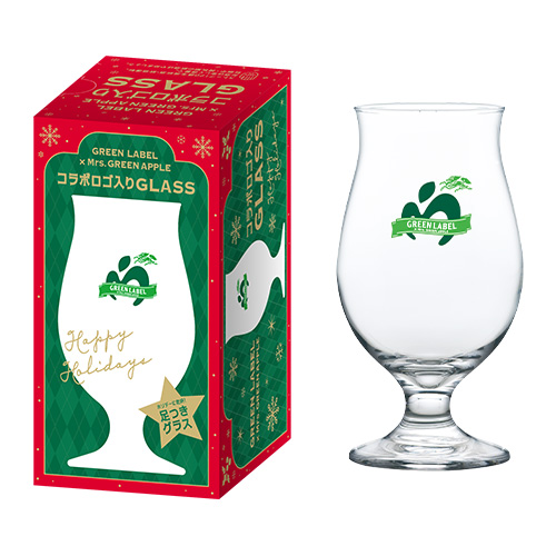 Mrs.GREEN APPLE コラボロゴ入り足つきグラス 2個付 キリン 淡麗 生
