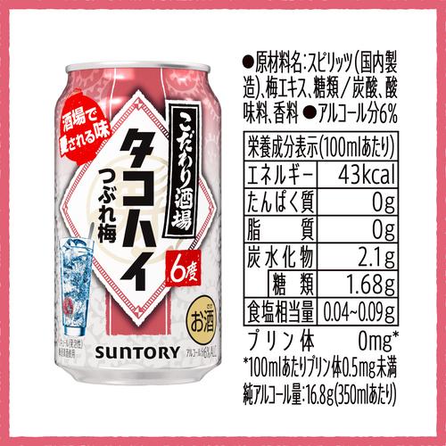 送料無料 チューハイ サワー サントリー こだわり酒場のタコハイ つぶれ梅 350ml缶×96本 梅 ウメ 長S_4