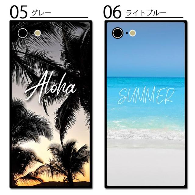 スマホケース スクエア ガラス ハワイアン 写真 ハワイ 南国 リゾート ヤシの木 大人かわいい Iphone12mini Iphone12 Pro Max Iphone11 の通販はau Pay マーケット Bleeek