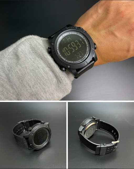 デジタル腕時計　スポーツ腕時計 腕時計 時計 デジタル式 LED デジタル 自転車 スポーツ アウトドア キャンプ ランニング ブラック